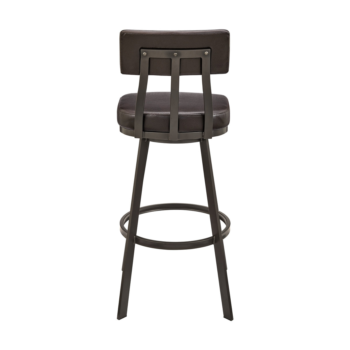Jinab Upholstered Metal Swivel Bar or Counter Height Bar Stool
