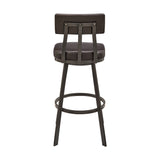 Jinab Upholstered Metal Swivel Bar or Counter Height Bar Stool