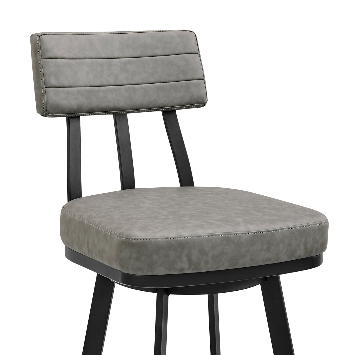 Jinab Upholstered Metal Swivel Bar or Counter Height Bar Stool