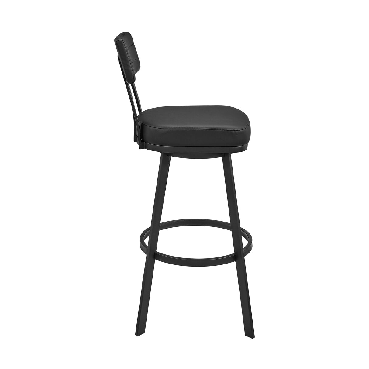 Jinab Upholstered Metal Swivel Bar or Counter Height Bar Stool