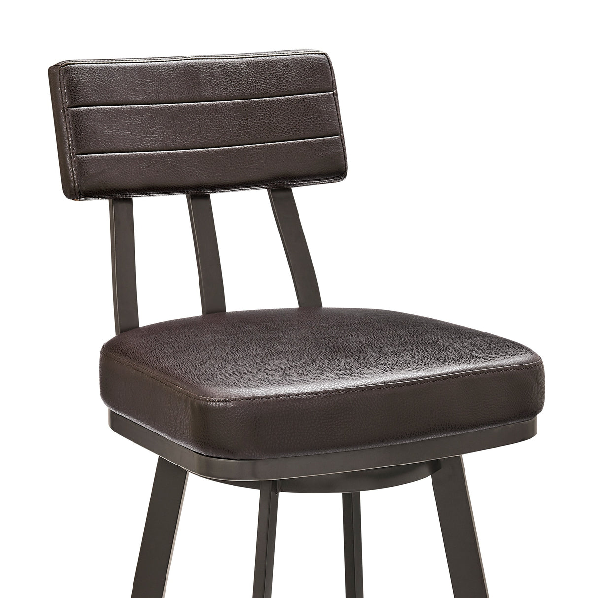 Jinab Upholstered Metal Swivel Bar or Counter Height Bar Stool