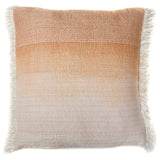 Jiti Indoor Bohemian Eclectic Textured Woven Ombre Tasseled Decorative Accent Small Square Throw Pillow 16 x 16
