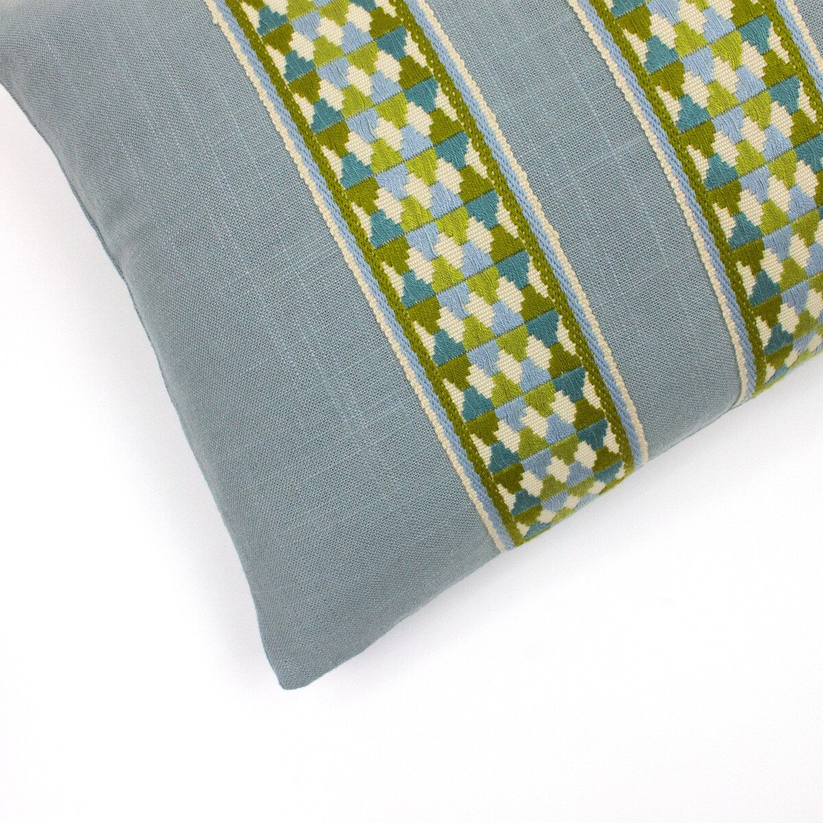 Jiti Indoor casual embroidered lines Chevron patterned Cotton Rectangle Pillow 14 x 26