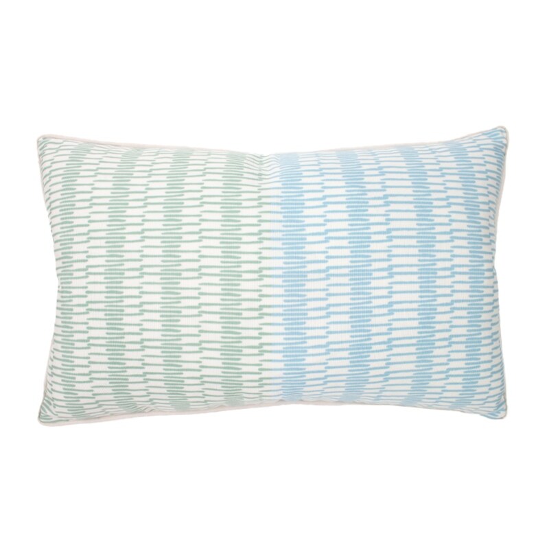 Jiti Outdoor Modern Minimal Waterproof Sunbrella Custom Design sticks Patterned Decorative Accent Pillows- Faux Leather Tassels