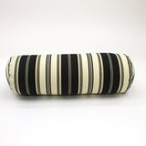 Jiti Outdoor Waterproof Sunbrella Black and White Striped Patterned Bolster Pillows Cushions for Pool Patio Chair 7 x 21