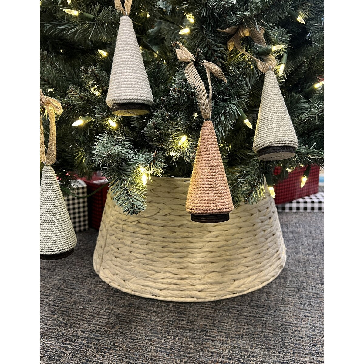 JoJo Fletcher Natural Woven Christmas Tree Collar - 20" x 15" x 10"
