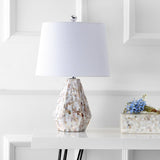 Jocelyn 21" Seashell LED Table Lamp, Natural Ivory (Set of 2) by JONATHAN Y