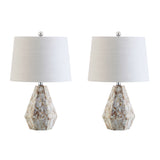 Jocelyn 21" Seashell LED Table Lamp, Natural Ivory (Set of 2) by JONATHAN Y