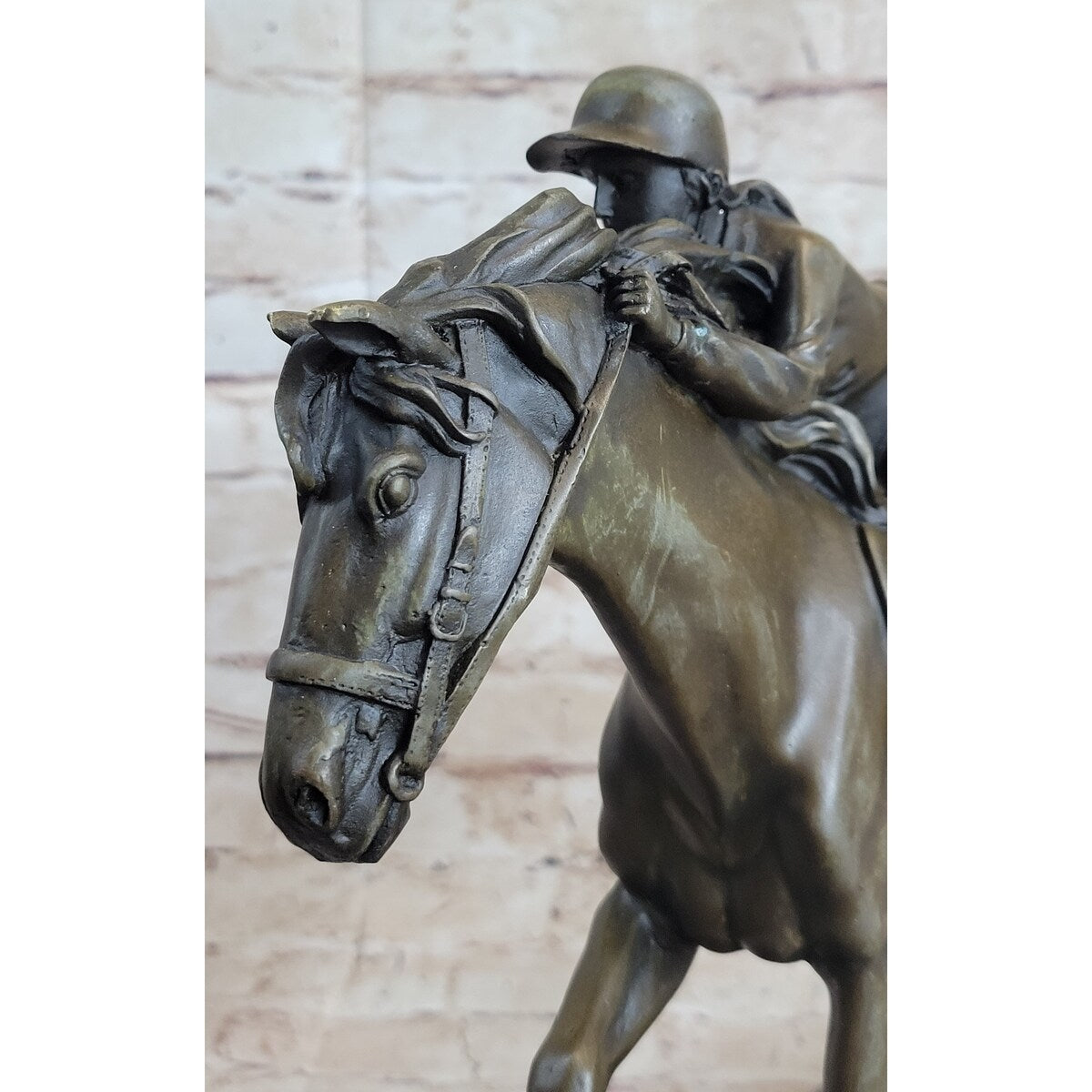 Jockey Equestrian Horse Race Bronze Sculpture Statue Figure Original Signed Art