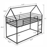 Jodi Twin over Twin House Bunk Bed with Built-in Ladder