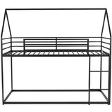 Jodi Twin over Twin House Bunk Bed with Built-in Ladder