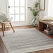 Livabliss Joel Mod Black/Ivory Ombre Geometric Striped Area Rug