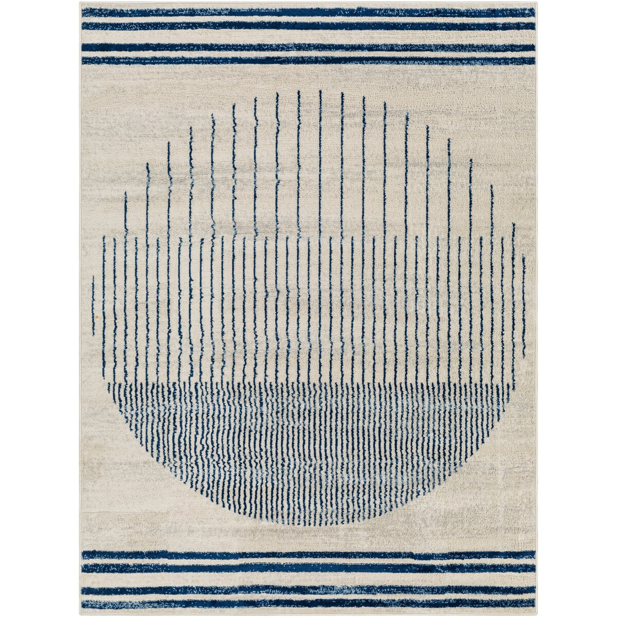 Livabliss Joel Mod Black/Ivory Ombre Geometric Striped Area Rug