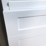 John Louis Home Solid Wood reach-In Closet System with 5-Drawers and Solid Shaker Doors White