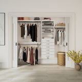 John Louis Home Solid Wood Reach-In Closet System with 6-Drawers White