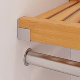 John Louis Home Solid Wood Walk-In Closet System with 3-Drawers Honey Maple