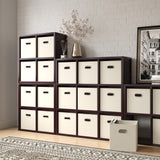 John Louis Home Solid Wood 4 Cube Storage Organizer Espresso