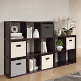 John Louis Home Solid Wood 9 Cube Storage Organizer Espresso