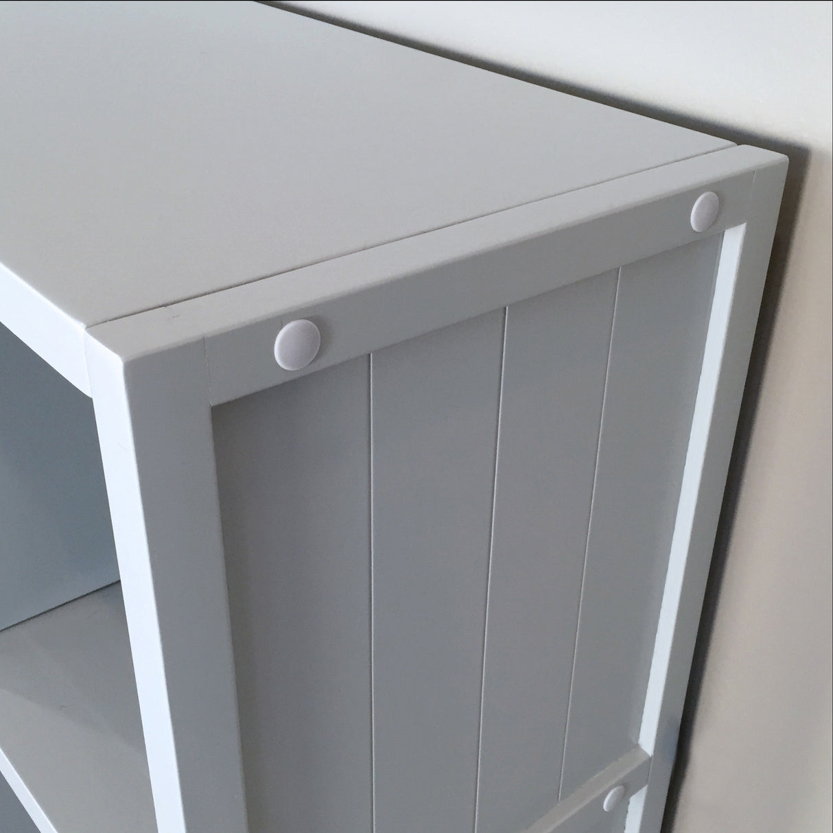 John Louis Home Solid Wood 9 Cube Storage Organizer Grey