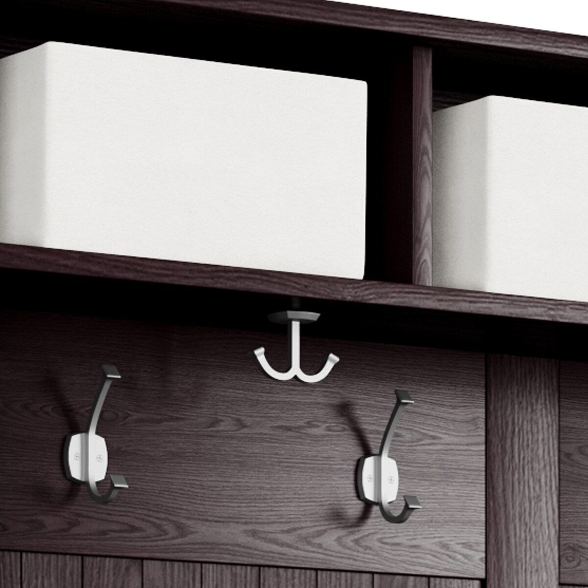 John Louis Home Solid Wood Hall Tree with Shoe Storage