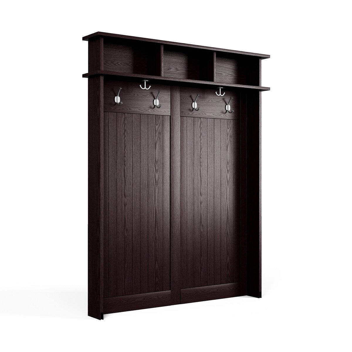 John Louis Home Solid Wood Hall Tree with Shoe Storage