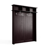 John Louis Home Solid Wood Hall Tree with Shoe Storage