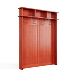 John Louis Home Solid Wood Hall Tree with Shoe Storage
