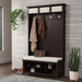 John Louis Home Solid Wood Hall Tree with Shoe Storage