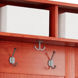 John Louis Home Solid Wood Hall Tree with Shoe and 2 Bin Storage