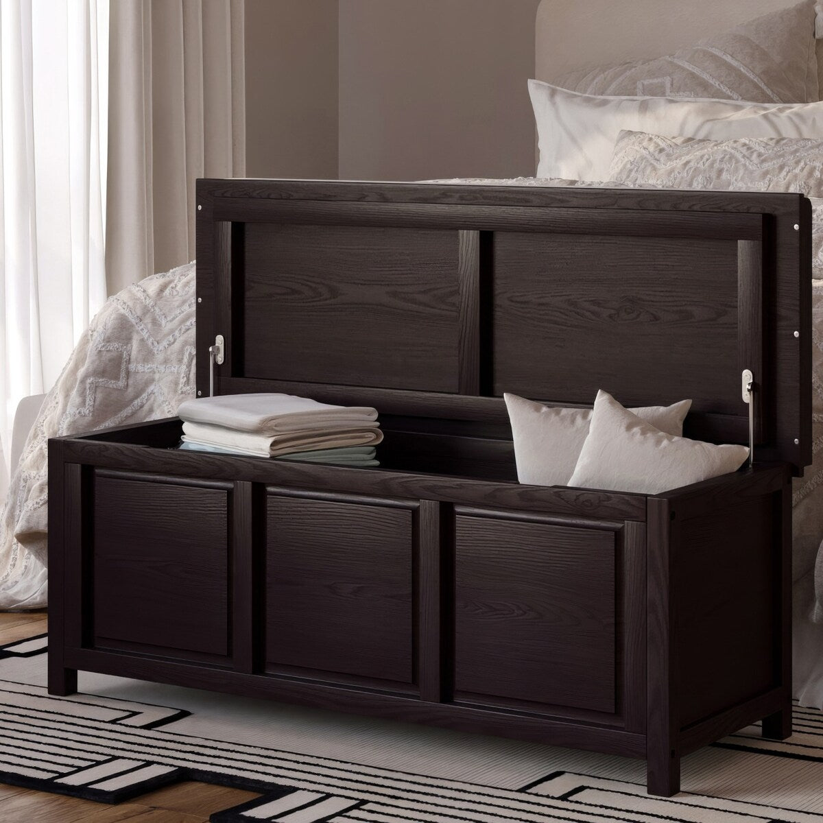 John Louis Home Solid Wood Open Top Storage Bench
