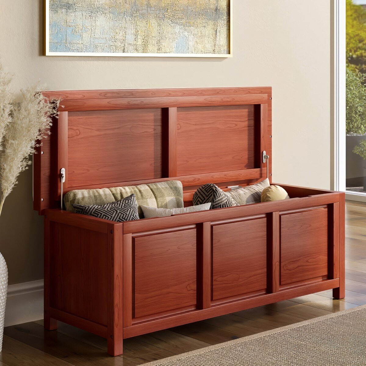 John Louis Home Solid Wood Open Top Storage Bench