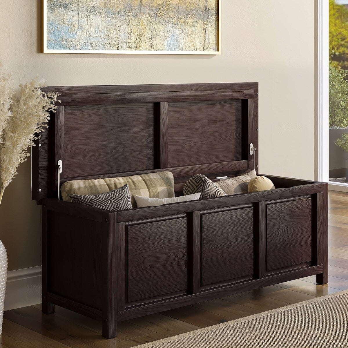 John Louis Home Solid Wood Open Top Storage Bench