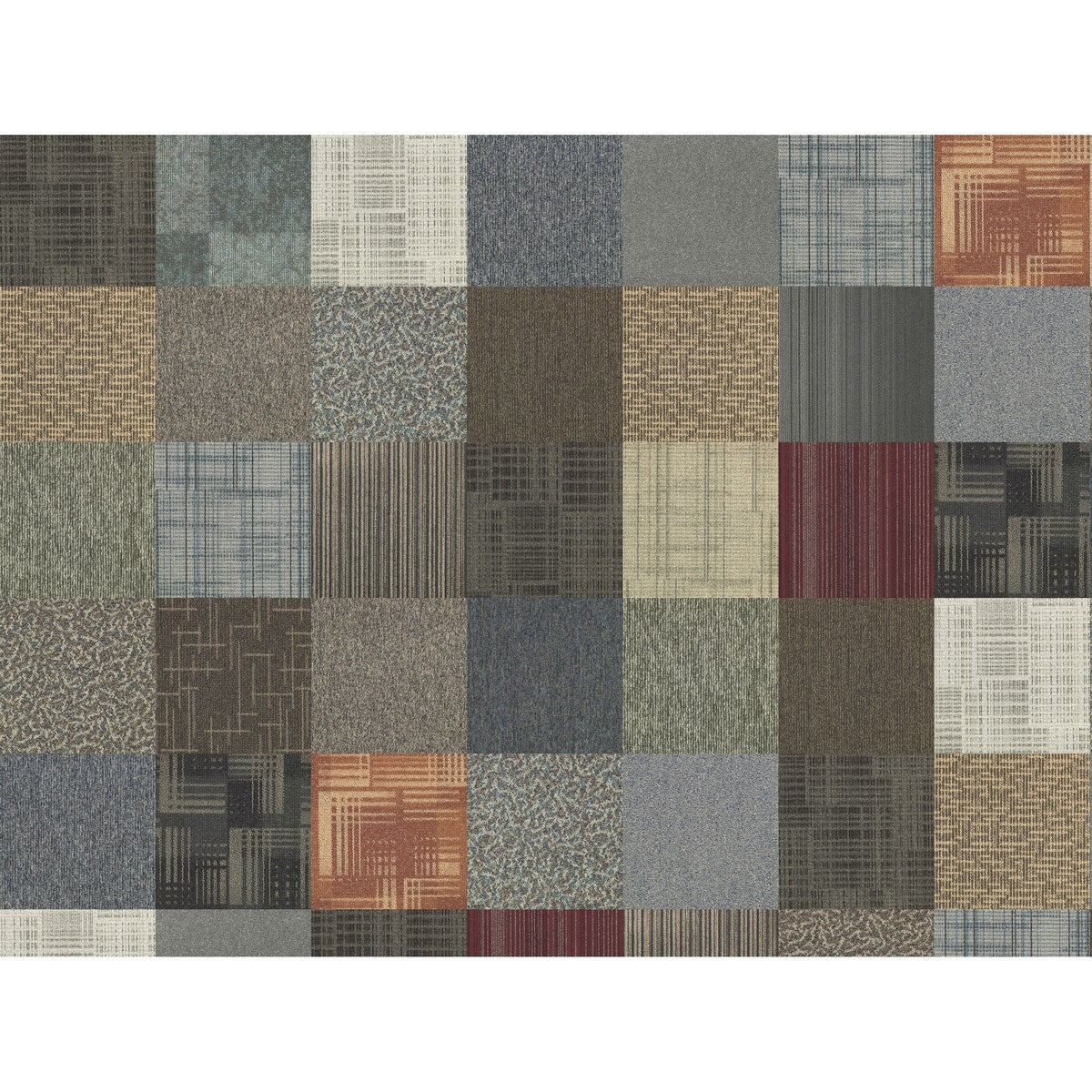 4urFloor -Assorted Carpet Tile 24"x 24" (12 tiles -48sqft)