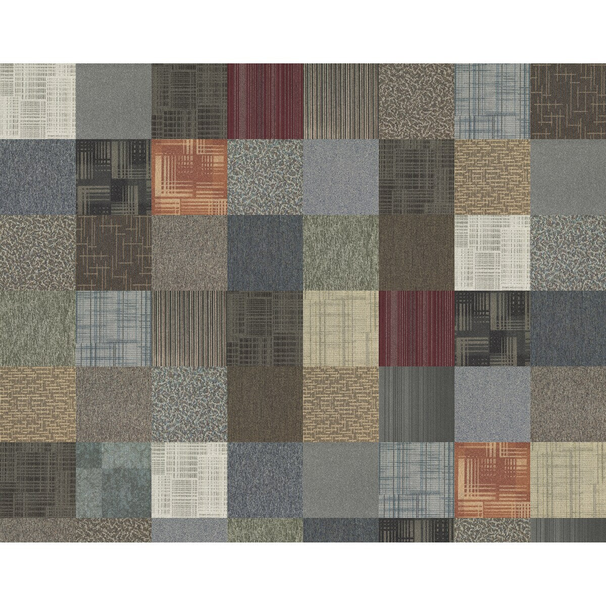 4urFloor -Assorted Carpet Tile 24"x 24" (12 tiles -48sqft)