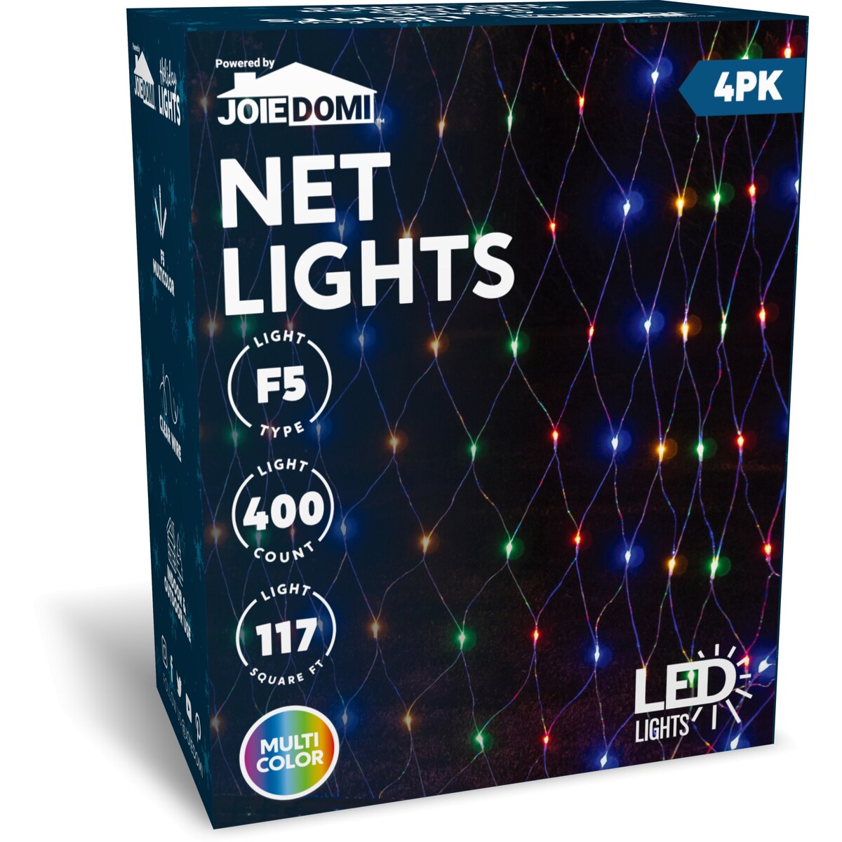 Joyfy 400 LED Net Lights (4.5 x 6.5) x 4 SQ FT, Multicolor