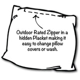 Pacifica Blue Indoor/Outdoor Zippered Pillow Cover by Havenside Home