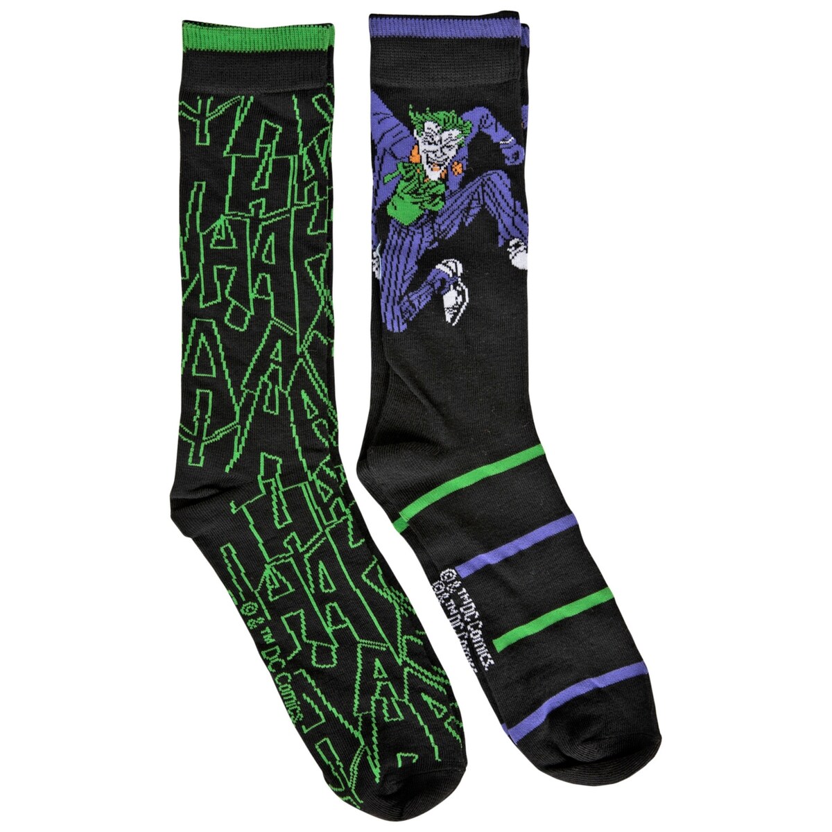 Joker Character And Hahaha Symbols Mens 2Pair Pack Of Crew Socks