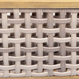 Joliet Acacia Wood and Wicker Outdoor Loveseat and Coffee Table Set by Christopher Knight Home