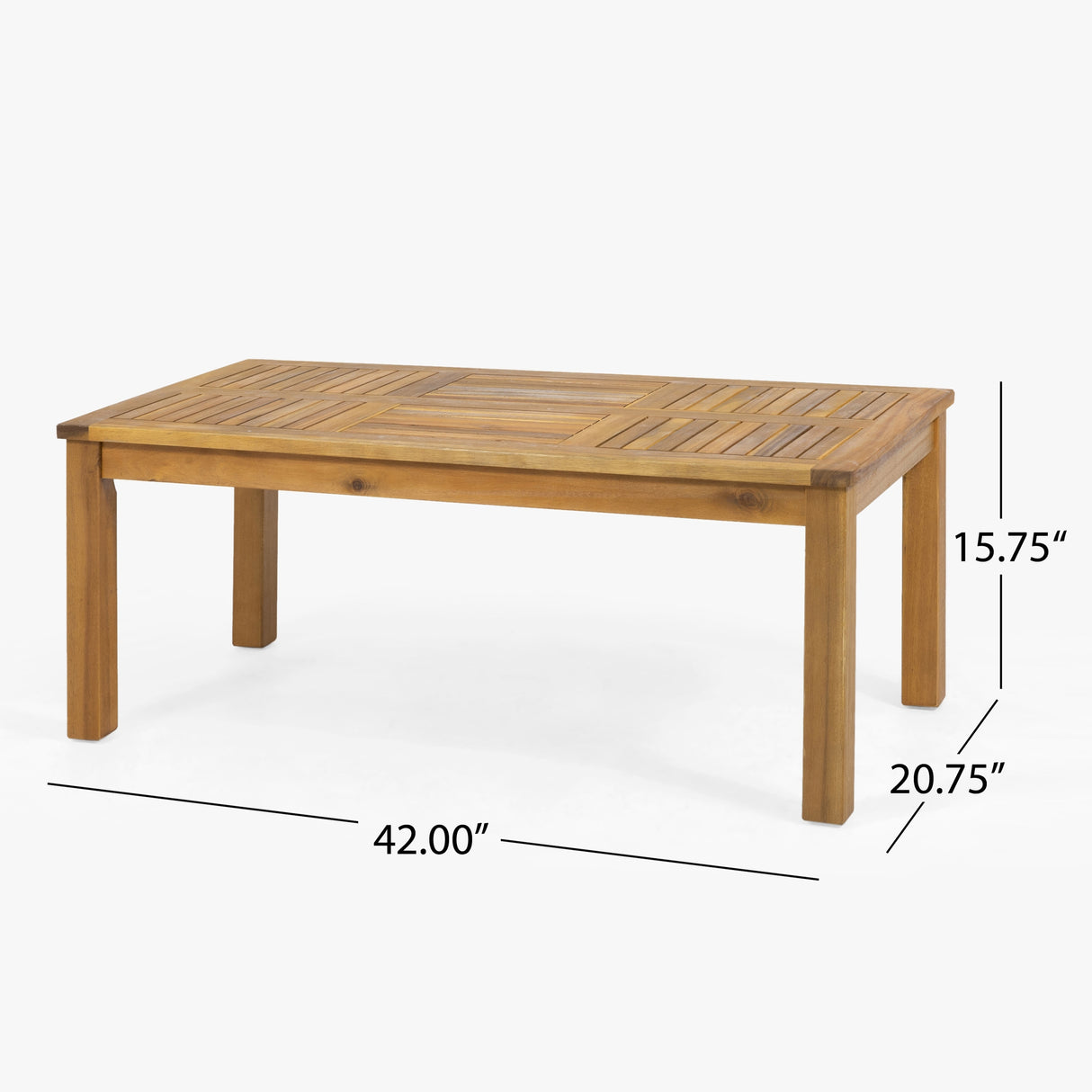 Joliet Acacia Wood and Wicker Outdoor Loveseat and Coffee Table Set by Christopher Knight Home