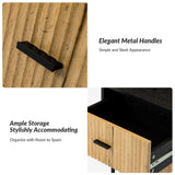 Jonah Contemporary Adjustable Legs Wood 2-Drawer Nightstand Set of 2 by HULALA HOME