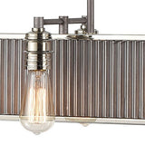 Jones By-Pass - Eight Light Chandelier Weathered Zinc/Polished Nickel