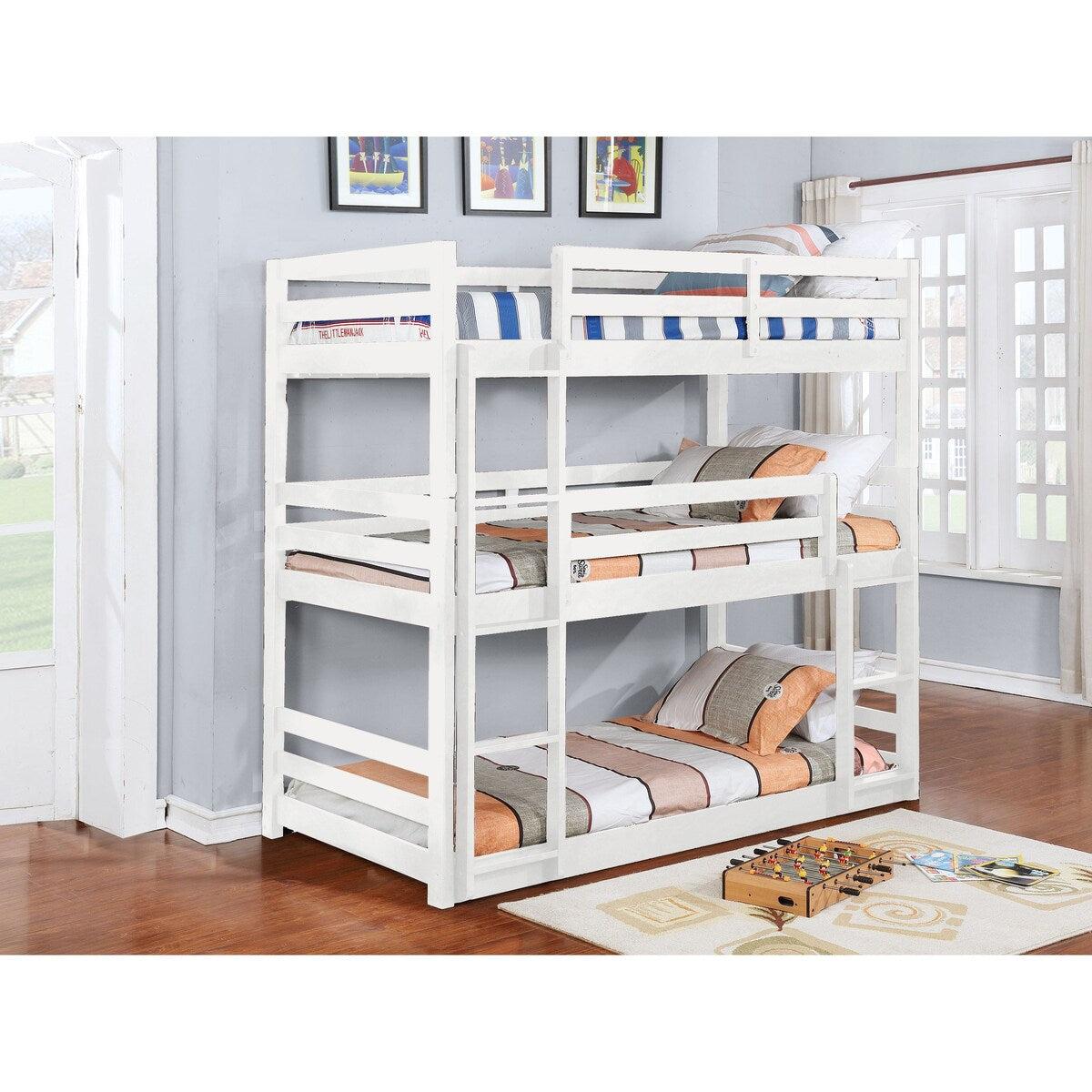 Joseph Twin Size Wooden Triple Bunk Bed