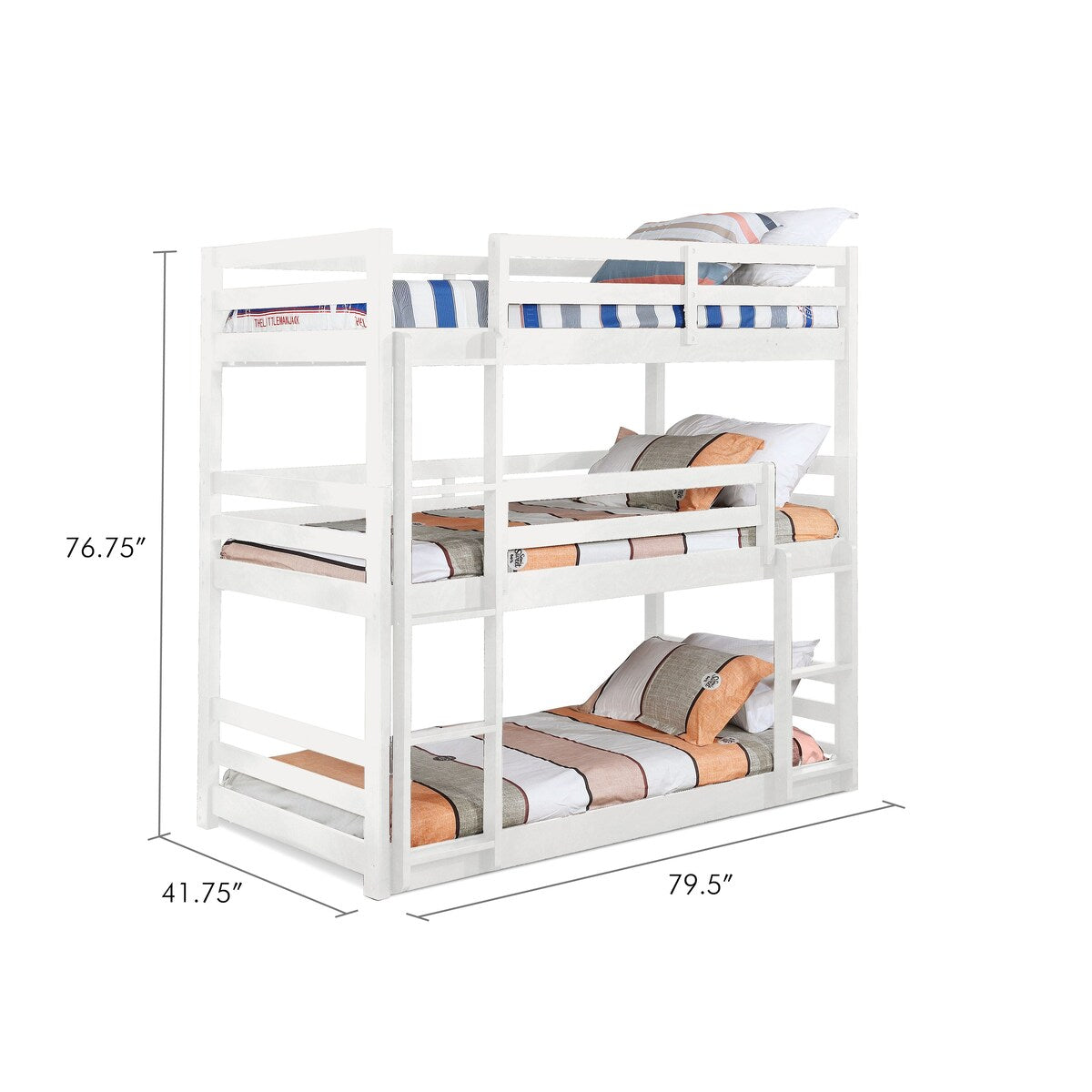 Joseph Twin Size Wooden Triple Bunk Bed