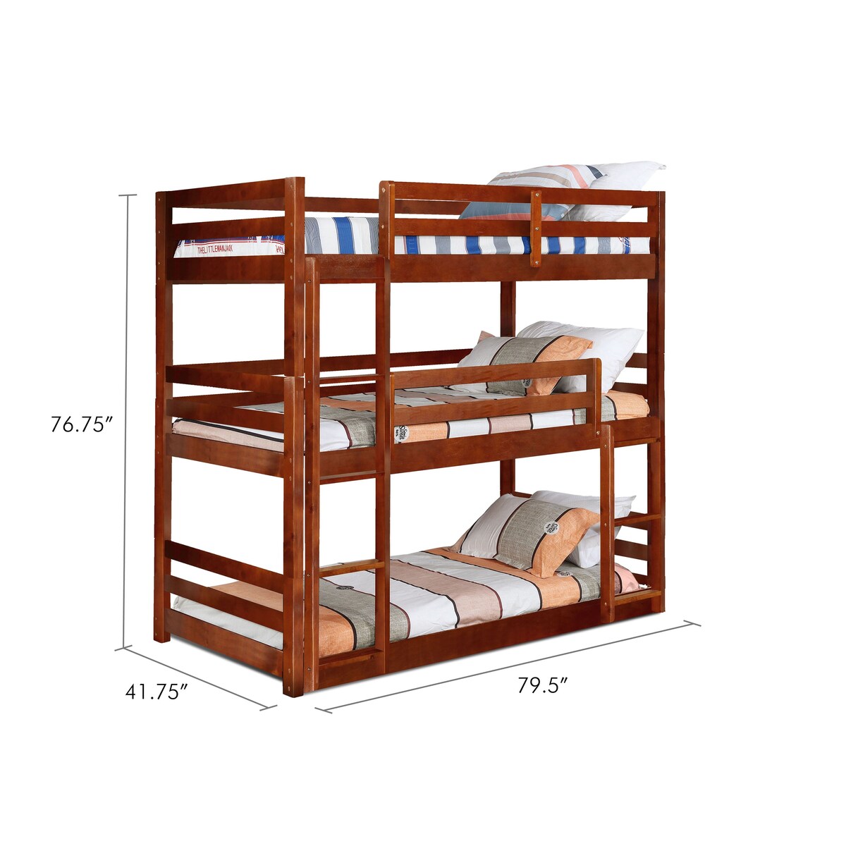 Joseph Twin Size Wooden Triple Bunk Bed