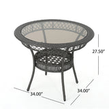 Josh Outdoor 5-piece Wicker Dining Set by Christopher Knight Home