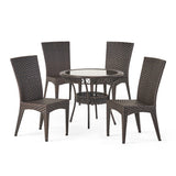 Josh Outdoor 5-piece Wicker Dining Set by Christopher Knight Home