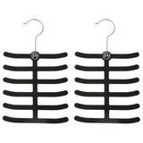 Joy Mangano Huggable Hanger 2pk Tie/Belt Black