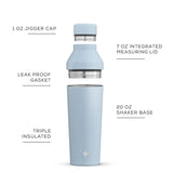 JoyJolt Vacuum Insulated Stainless Steel Cocktail Protein Shaker - 20 oz