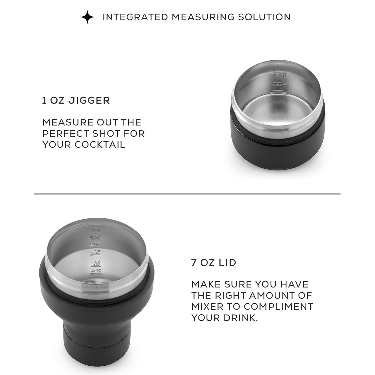 JoyJolt Vacuum Insulated Stainless Steel Cocktail Protein Shaker - 20 oz