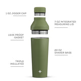 JoyJolt Vacuum Insulated Stainless Steel Cocktail Protein Shaker - 20 oz